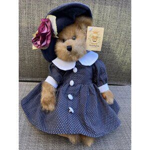 Bearington Collection Teddy bear With Flower Hat Brooke #1155 Plush W/tag